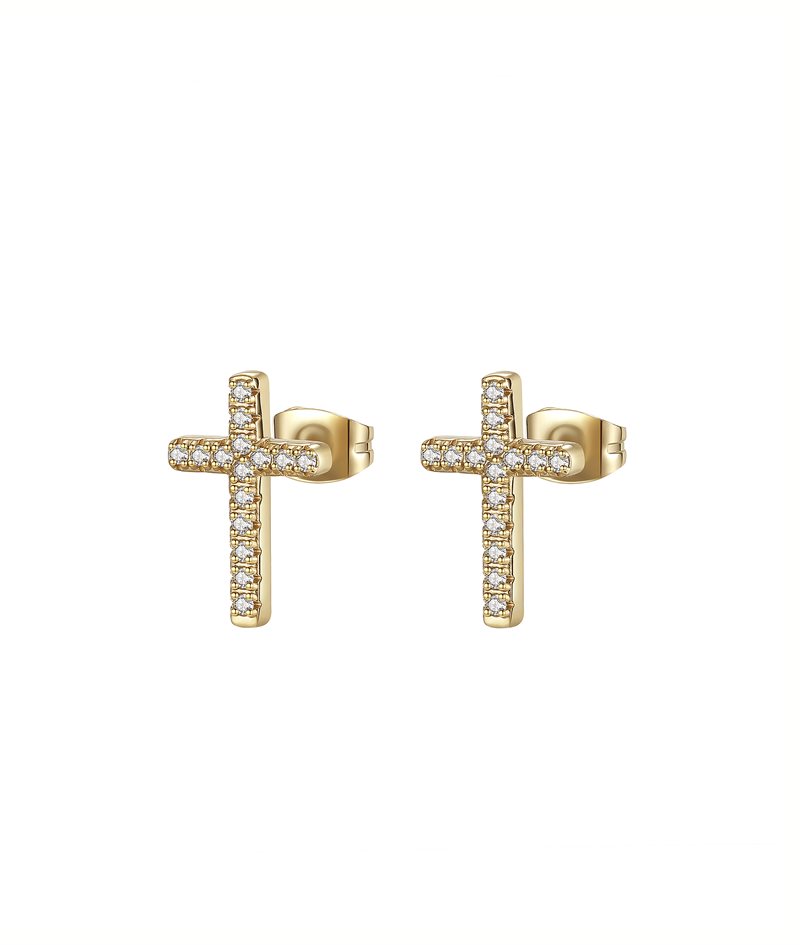 CROSS Crystal Stud Örhängen Guld